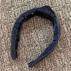 Lele sadoughi Stylish faux leather Navy Headband